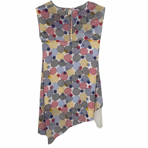 ANNE KLEIN Blouse High low Colorful Layered - Picture 3 of 5